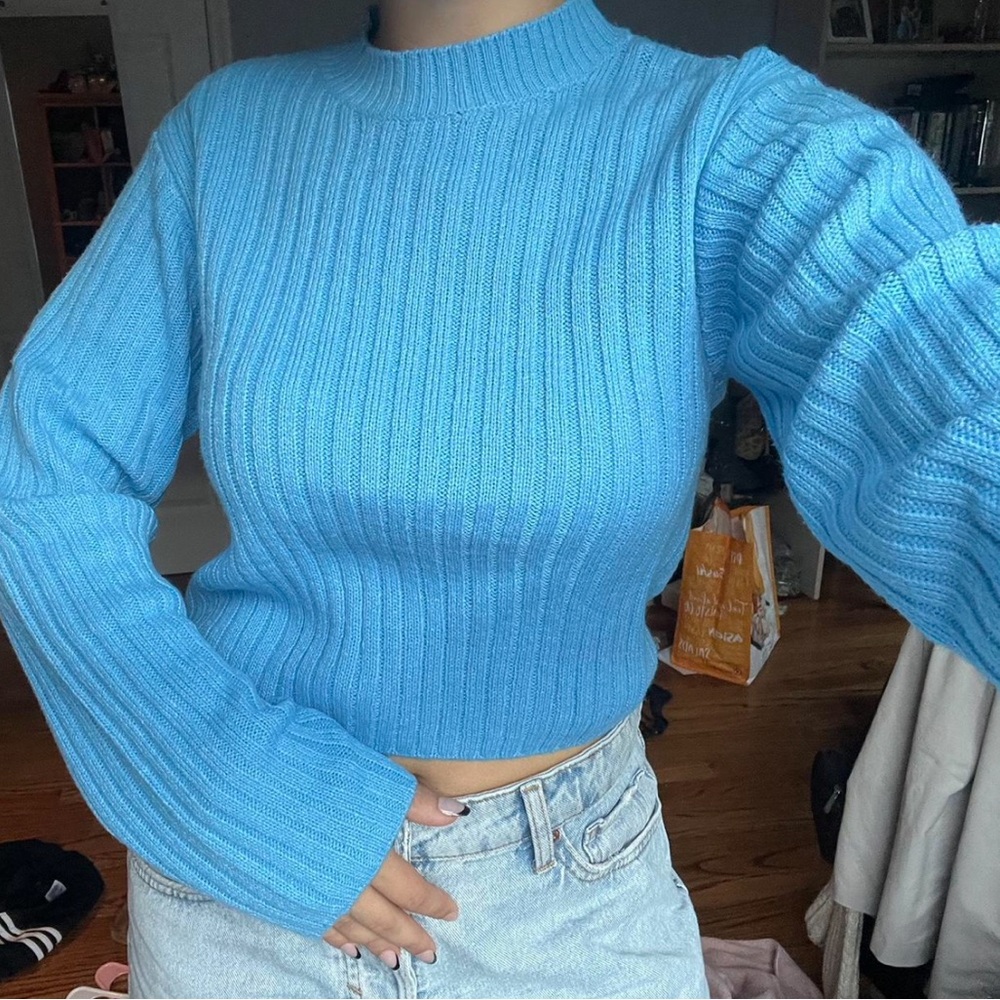 Right blue knit sweater from H&M!